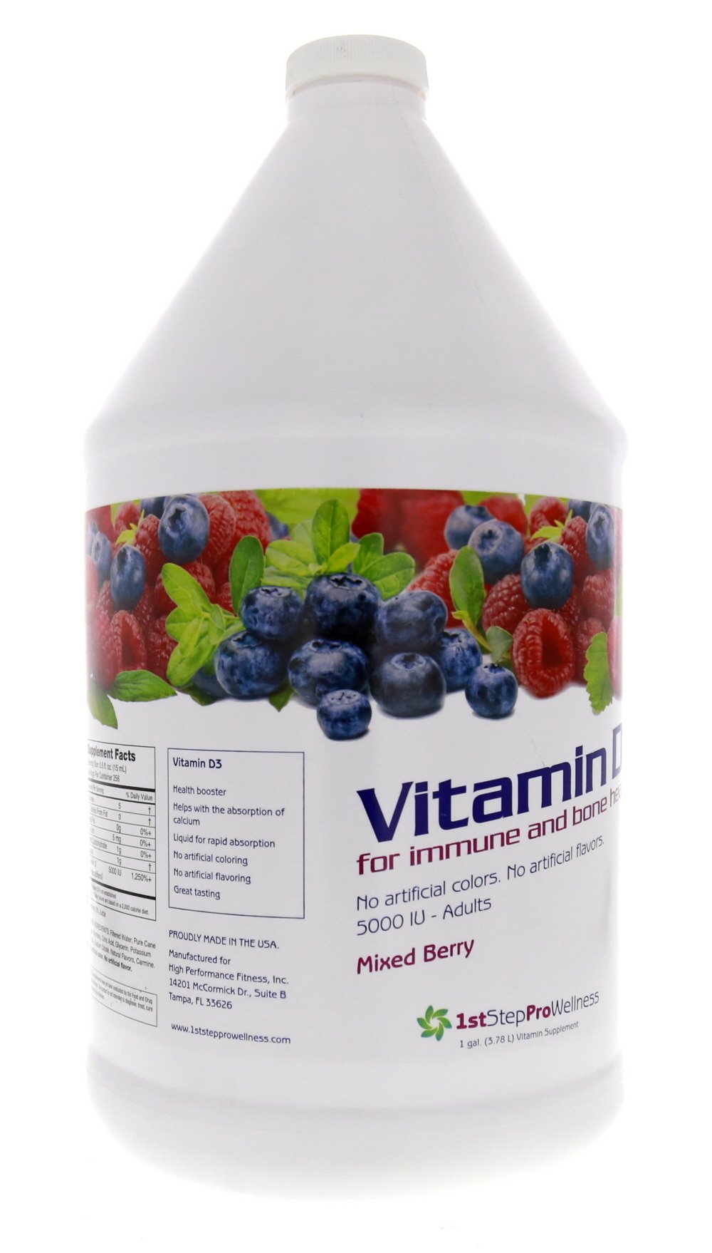 High Performance Fitness 1st Step shake illustrating mixing with beverage