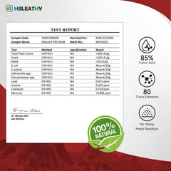 Hiiileathy Shilajit Pro Max non-GMO formulation as a clean supplement option.
