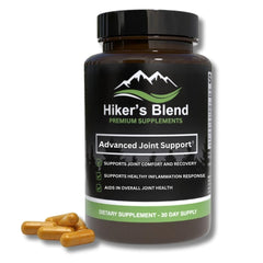 HIKER'S BLEND Advanced Joint Support bottle front view for daily mobility and confidence