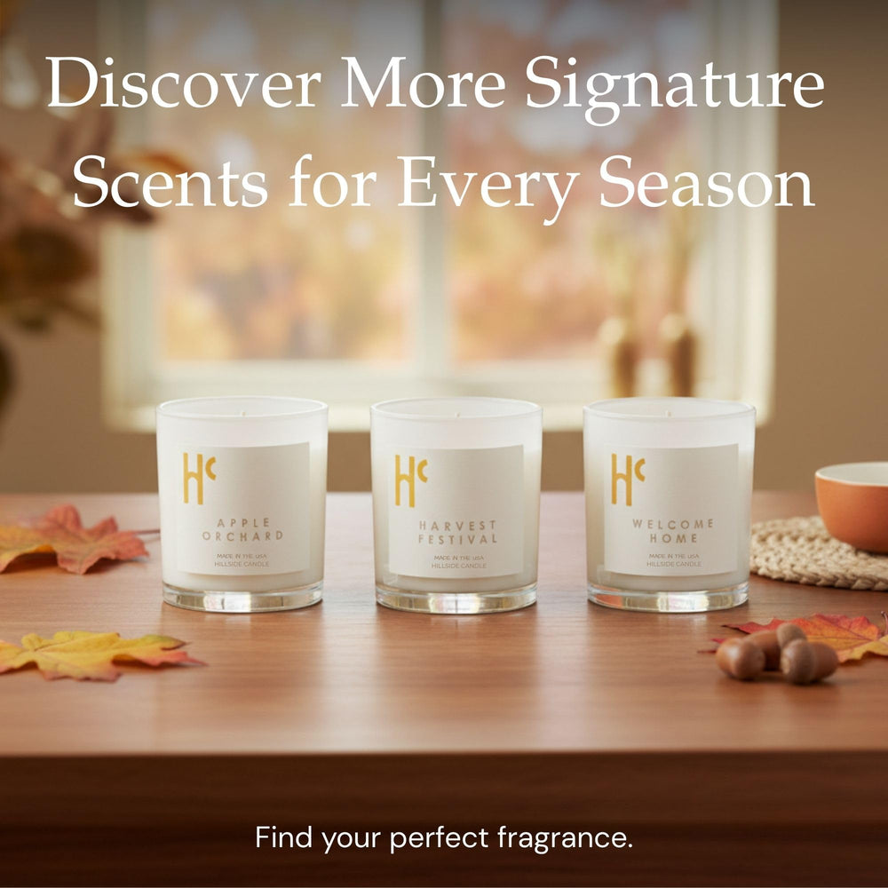 Hillside Candle Welcome Home cruelty-free soy wax supports an ethical, enjoyable experience.