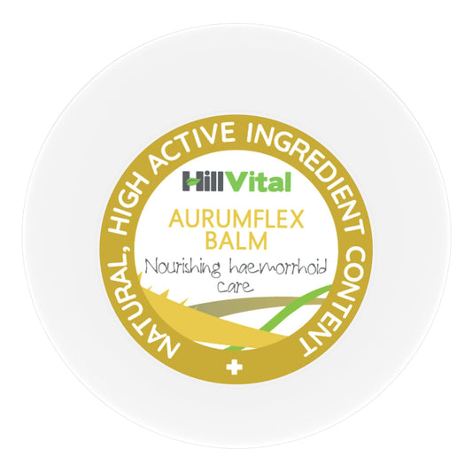 HillVital External Hemorrhoid Balm bottle demonstrating soothing hydration and gentle application.