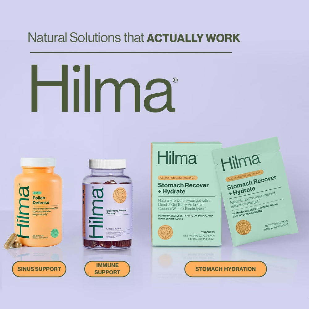 Hilma Sinus Support fits into daily routine for seasonal allergen comfort.