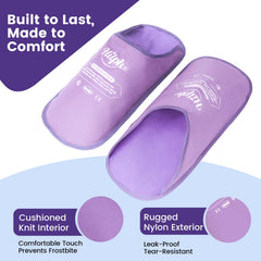 Hilph Foot Ice Pack Slippers offer a comfortable, easy-to-fit option for swollen feet.