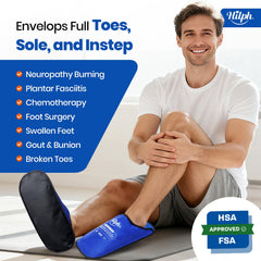 Hilph XL Foot Ice Slippers wide opening image demonstrates accommodating large feet.