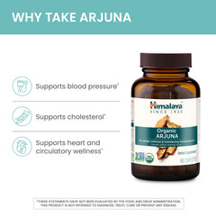 Himalaya Arjuna bark extract showcases standardized heart health ingredient.