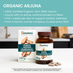 Himalaya Arjuna capsule close-up, 700 mg potency per caplet.