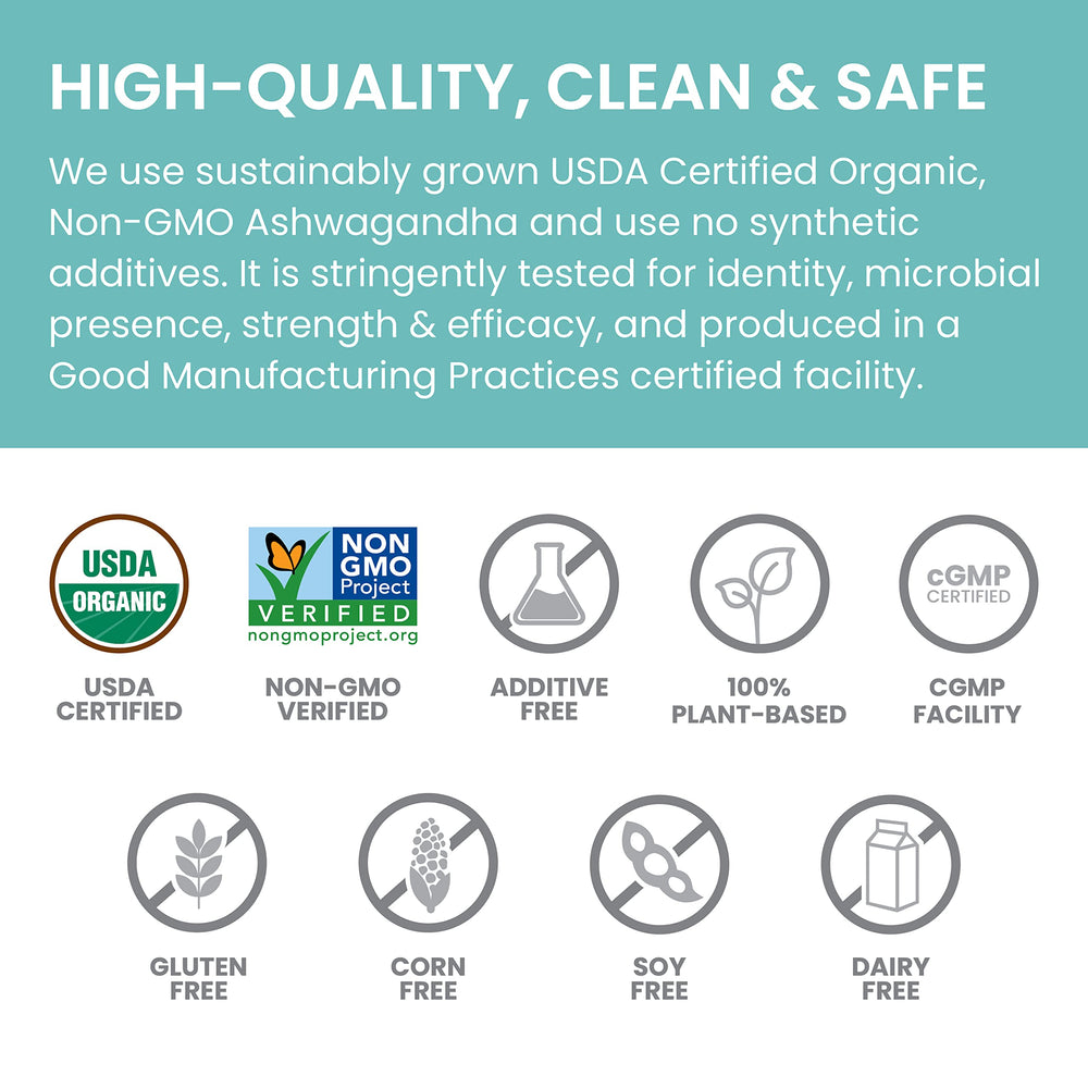 Himalaya Ashwagandha Root extract bottle label highlights potency.