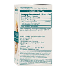 Himalaya Boswellia capsules close-up highlights standardized oleo-gum-resin extract.