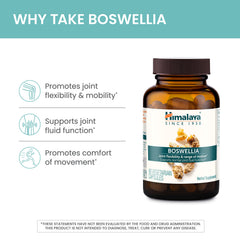 Himalaya Boswellia label close-up shows 250 mg potency per capsule.