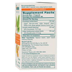 Close-up of Himalaya Curcumin Complete capsules highlighting vegan formula