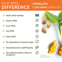 Lifestyle scene showing Himalaya Curcumin Complete in a morning routine