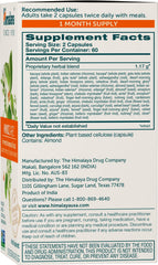 Himalaya MindCare bottle back label with vegan and non-GMO details