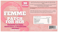 Himalaya Naturals Femme Herbal Patches clean packaging and consumer-friendly look