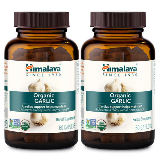Himalaya Organic Garlic bottle front for daily immune support
