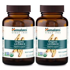 Himalaya Organic Licorice bottle showing capsules for gentle digestive support