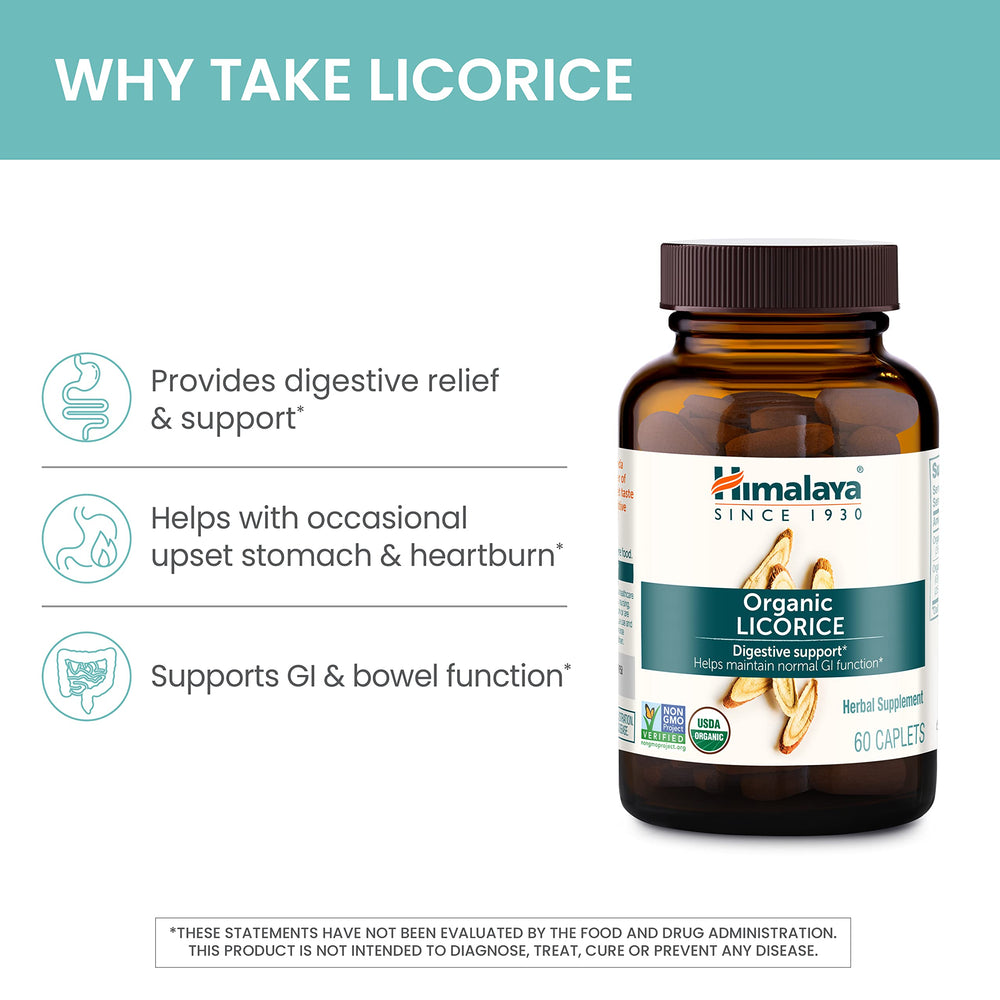 Himalaya Organic Licorice label with USDA Organic certification visible