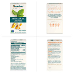 Himalaya Turmeric 95 2-pack-bottle-display offers value for a longer supply.
