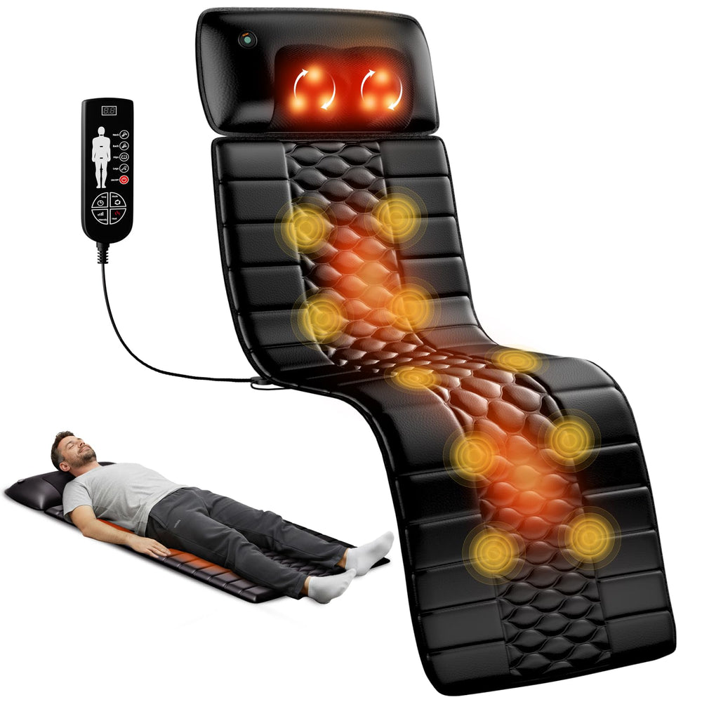 Himouta Shiatsu full body massage mat covers whole back to legs for relaxing relief.