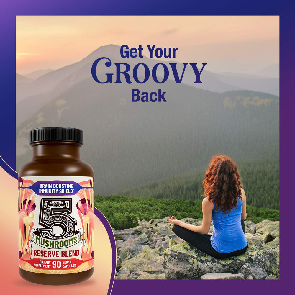 Hippie Farms 5 Mushrooms Reserve eco-packaging supports sustainable living for eco-conscious shoppers.