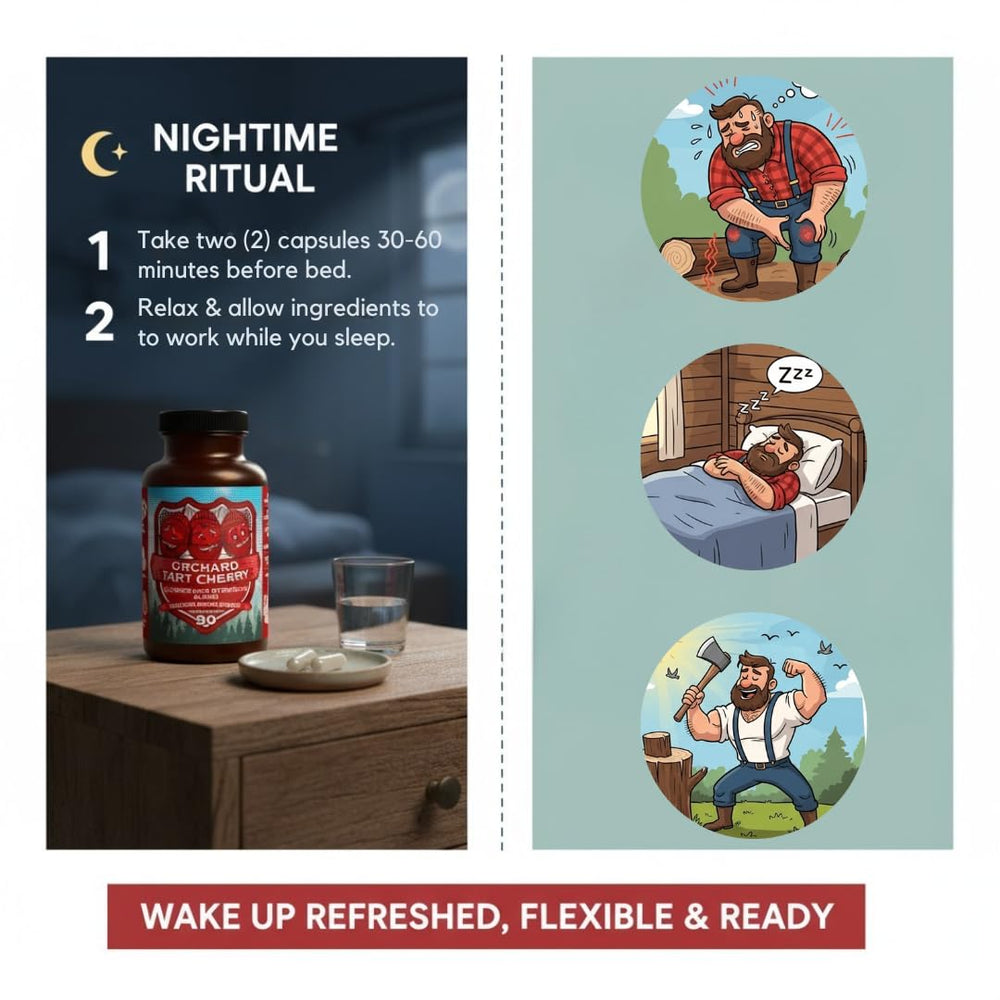 Hippie Farms Lumberjack Strength Blend capsules shown for easy nightly supplementation