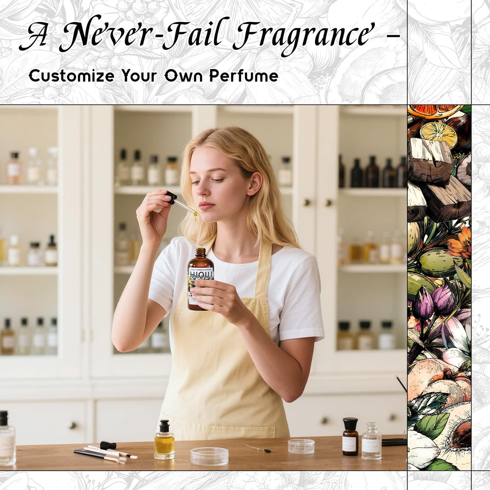 HIQILI English Pear & Freesia fragrance oil DIY project setup for candles or soaps.