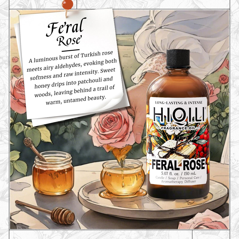 HIQILI Feral Rose diffuser drops refresh a room with a lasting floral note.
