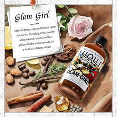 HIQILI Glam Girl fragrance oil dropper enabling precise measurement
