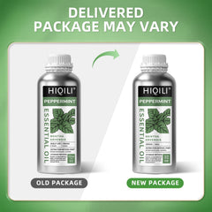 HIQILI Peppermint oil packaging closeup showing quality seals