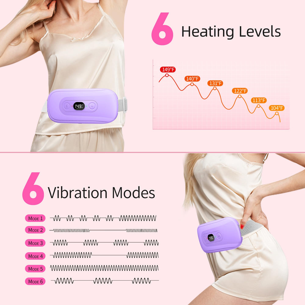 Hirane portable heating pad cordless design side view highlights freedom to use anywhere.