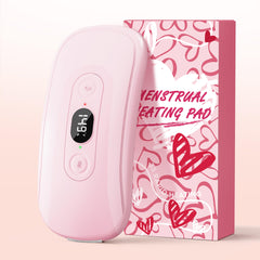 Hirane portable heating pad wrapped around the waist with a secure belt for hands-free warmth.