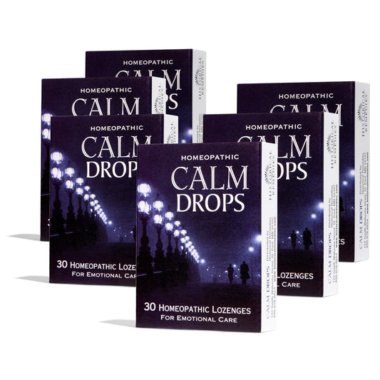 Historical Remedies Calm Drops bottle with vanilla lozenges for gentle emotional calm.