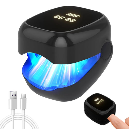 HitDER nail fungus laser device front view, compact home treatment option.