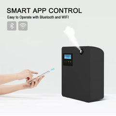 Hitish app setup screen demonstrates Bluetooth WiFi connectivity for smart diffusion