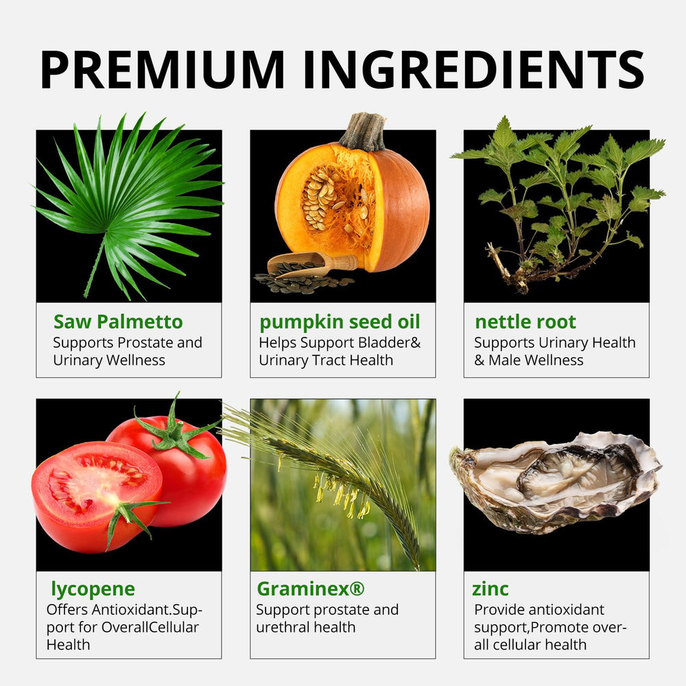 HiWell Absorfyx saw palmetto ingredient close-up highlighting high-grade extract for prostate support