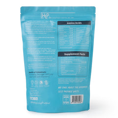 HLP Collagen powder scoop ready for unflavored blending into beverages.