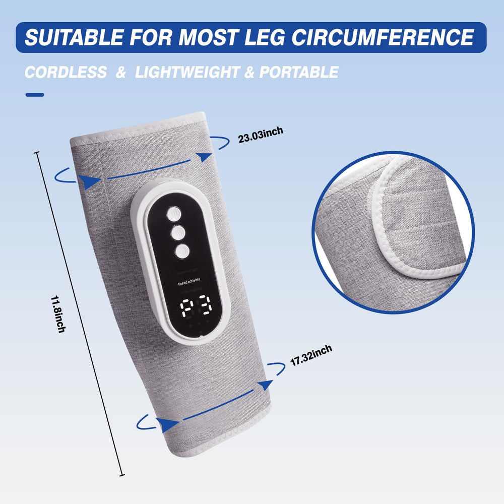 hlpsionlp Air Compression Leg Massager heat function for soothing warmth.