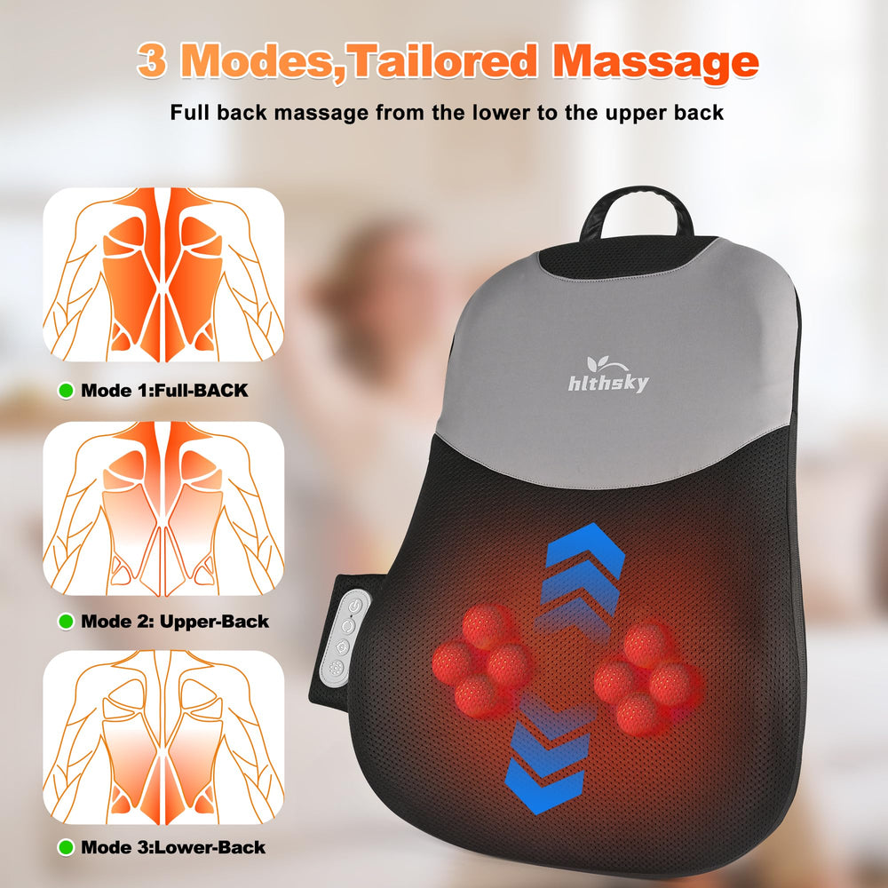 hlthsky back massager heat therapy highlighting warm joints and spine area