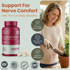 Non-GMO HMS Nutrition label reinforces transparent sourcing.