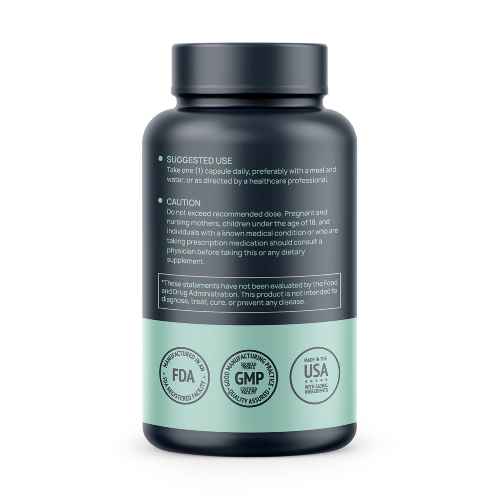 HMS Trans-Pterostilbene capsules close-up showing high bioavailability potential.