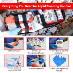 HMZ Medical 6 inch emergency trauma dressing for secure wound coverage