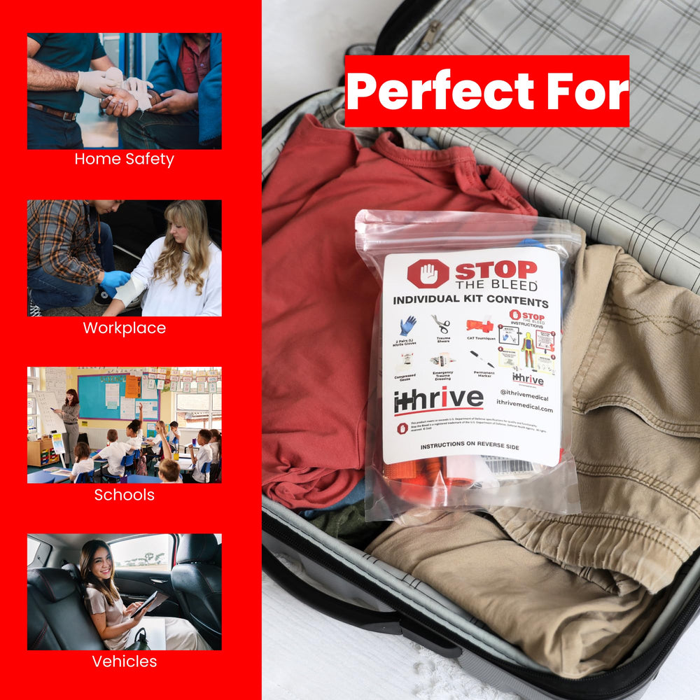HMZ Medical iThrive compact bag ready for vehicle use and storage.