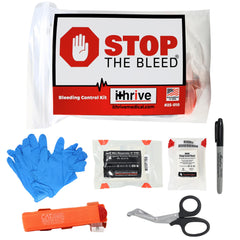 HMZ Medical iThrive Stop The Bleed kit front view for quick emergency access.