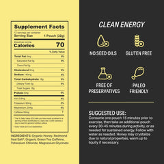 HNY+ Buzz gel pack on the go for pre-run fueling