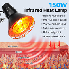 Hoakya 150W near infrared emphasizes deep warmth for muscle recovery.