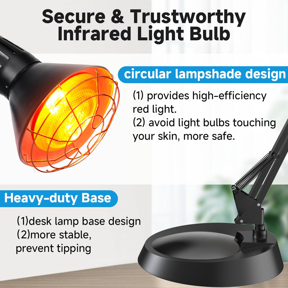 Hoakya infrared lamp offers warming support for post-workout recovery.