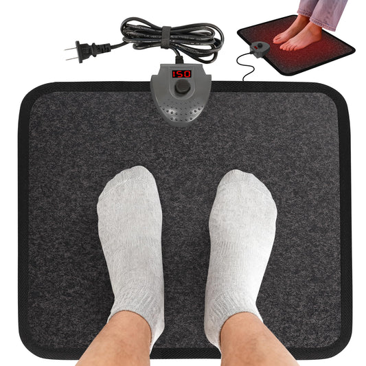 Hodeamy heated floor mat under desk wide for fast foot warmth