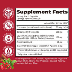 HojaSana Berberine GMP label communicates product safety and quality.