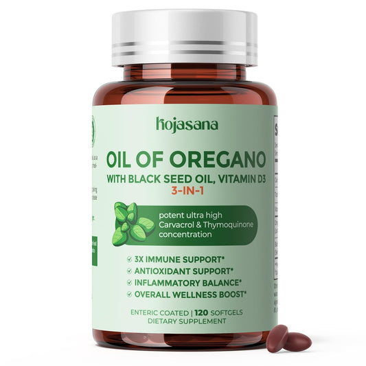 HojaSana Oregano Oil bottle – herbal wellness for daily immune support.