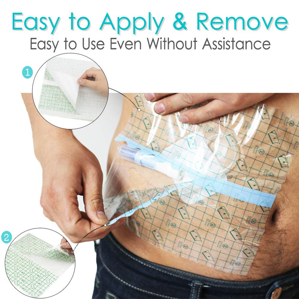 Hola Health peritoneal dialysis G-tube shield protects chest sites in shower.