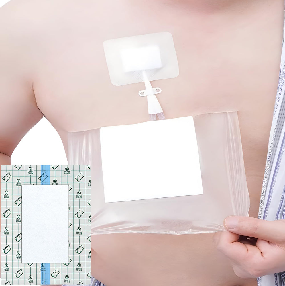 Hola Health shower cover 12x16 inch with non-stick center pad protects incisions during showers.